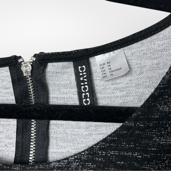 H&M Divided Black Long Sleeve Dress 14 - Picture 4 of 5